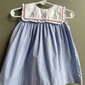 Blue and White Sailboat Dress